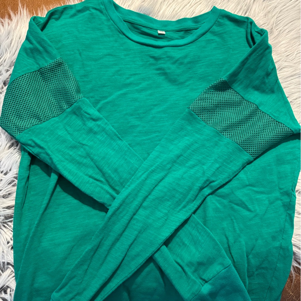 KIAVA Teal Long Sleeve with Mesh Detail - Picture 4 of 5